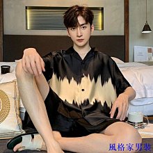 夏季睡衣男 可外穿家居服 男夏季短袖 冰絲睡衣 【D416】睡衣男夏季短袖短褲冰絲薄款絲綢男士大尺碼寬鬆春夏家居服套裝夏滿599免運 歷史價格詳細信息