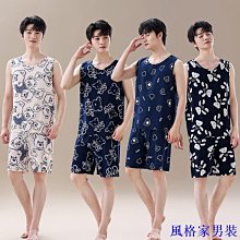 男士睡衣 海綿寶寶 夏季 薄款 純棉 短袖短褲 兩件套裝 夏天 青少年 大碼卡通 學生家居服 歷史價格詳細信息