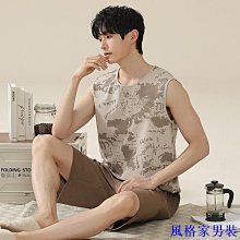 夏季睡衣男拉架爽棉短袖短褲簡約休閒寬鬆大碼男士家居服套裝外穿 歷史價格詳細信息