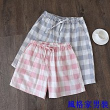 情侶格子睡褲女純棉男日系長褲春秋冬家居褲薄款可外穿居家褲紗布 歷史價格詳細信息