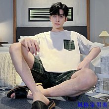 夏季短袖睡衣 家居服套裝 休閒睡衣男 冰絲睡衣男  【可穿85-280斤】睡衣男夏天短袖薄款加肥加大尺碼冰絲【滿599免運】 歷史價格詳細信息