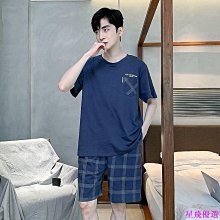 男士睡衣男夏季棉短袖外穿涼感男款夏天薄2024新款男生大碼傢居服 夏季 涼感 舒適 歷史價格詳細信息