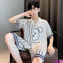 男士睡衣男夏季棉短袖外穿涼感男款夏天薄2024新款男生大碼傢居服 夏季 涼感 舒適 歷史價格詳細信息