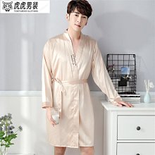 夏季男士睡袍冰絲睡衣長袖浴袍絲綢薄款家居服短袖新款春秋款大碼[樂營睡衣] 歷史價格詳細信息