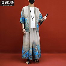 道袍外套男夏季薄款新中式民國風大碼男裝短袖襯衫漢服唐裝中山裝-雅怡尚品 歷史價格詳細信息