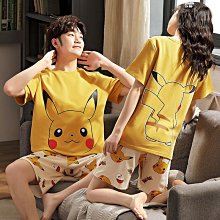 夏季睡衣女 短袖睡衣 純棉家居服 情侶睡衣 全棉 網紅款 開衫皺布睡衣 男女睡衣套裝 薄款-陽光小屋 歷史價格詳細信息