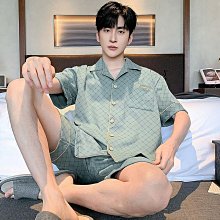 男士睡衣夏季純棉短袖休閒夏天薄款全棉家居服學生套裝圓領2024年滿599免運 歷史價格詳細信息