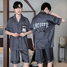 夏季短袖睡衣 男士睡衣 冰絲睡衣男 休閒睡衣男  睡衣男夏季絲綢薄款短袖冰絲套裝大尺碼男士夏天睡衣韓版休閒家【潮匠五金家居】 歷史價格詳細信息