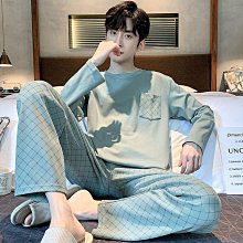 男士睡衣秋冬季純棉長袖青年男款大尺碼休閒開衫春秋款家居服可外穿 歷史價格詳細信息