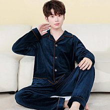 睡衣男秋冬季珊瑚絨加絨加厚可外穿長袖大尺碼男士法蘭絨家居服套裝 歷史價格詳細信息