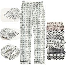 棉質睡褲男長褲春夏薄款格子日系水洗棉布休閒家居長褲情侶女褲子 歷史價格詳細信息