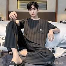 男士睡衣男夏季純棉短袖短褲長褲薄款春秋可外穿大碼家居服三件套 歷史價格詳細信息