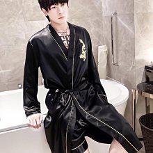 夏季男士睡袍冰絲睡衣長袖浴袍絲綢薄款家居服短袖新款春秋款大碼[樂營睡衣] 歷史價格詳細信息