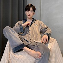 秋冬家居服 秋冬睡衣 男士睡衣男秋冬款高級感可外穿家居服青年中年冬季純棉夾棉睡袍男 歷史價格詳細信息