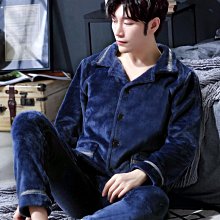 男士睡衣秋冬季珊瑚絨加厚加絨青年卡通大童法蘭絨保暖傢居服套裝 男女睡袍 加絨加厚 可外穿睡衣 保暖睡袍 浴袍 睡衣 歷史價格詳細信息