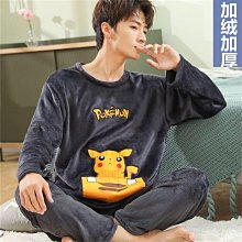 男士睡衣秋冬季珊瑚絨加厚加絨青年卡通大童法蘭絨保暖傢居服套裝 男女睡袍 加絨加厚 可外穿睡衣 保暖睡袍 浴袍 睡衣 歷史價格詳細信息