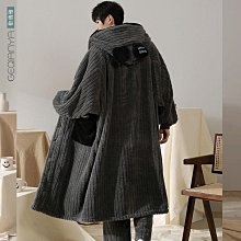 男士睡衣加厚珊瑚絨睡袍秋冬季法蘭絨浴袍男款中年爸爸休閒居家服 歷史價格詳細信息