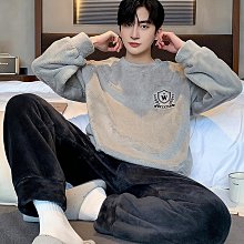 秋冬季天法蘭絨男士睡衣褲套組2023年新款珊瑚絨加絨加厚大尺碼家居服 歷史價格詳細信息