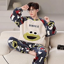 加厚保暖睡衣 大尺碼法蘭絨睡衣男 男士秋冬季睡衣珊瑚絨加厚刷毛大尺碼休閒冬法蘭絨家居服套裝 歷史價格詳細信息