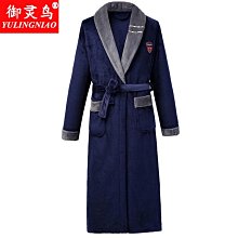 男士睡衣加厚珊瑚絨睡袍秋冬季法蘭絨浴袍男款中年爸爸休閒居家服 歷史價格詳細信息