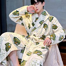 秋冬季睡袍男法蘭絨睡衣保暖加厚浴衣大碼珊瑚絨中長款情侶浴袍女[樂營睡衣] 歷史價格詳細信息