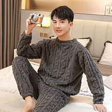 家居服套裝 秋冬家居服 長袖睡衣 可外穿 珊瑚絨睡衣男冬季加厚刷毛春秋冬男士法蘭絨家居服冬天男套裝 歷史價格詳細信息