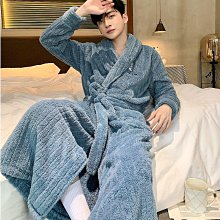 冬季家居服 加厚睡袍男 法蘭絨浴袍男 超保暖 睡袍男士秋冬季珊瑚絨刷毛加厚長款保暖法蘭絨浴袍睡衣冬款套裝（滿599免運） 歷史價格詳細信息