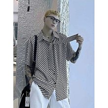 條紋短袖襯衫 設計感條紋口袋中袖襯衫男休閑透氣上衣夏季韓版色織短袖襯衣 NM013 歷史價格詳細信息