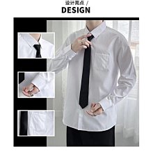 領帶襯衫男長袖素色襯衫韓版潮七分袖學生上衣三種顏色满599免運 歷史價格詳細信息