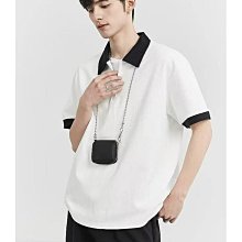 輕熟風POLO衫男夏季薄款潮牌潮流翻領ins休閒成熟短袖T恤帥氣-22號穿搭 歷史價格詳細信息