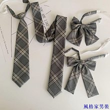 日系格子懶人式拉鏈款領帶jk領花男女百搭時尚學院風制服配飾小物 歷史價格詳細信息