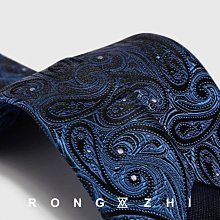 藍色領帶男正裝商務8cm職業上班灰色西裝襯衫配飾條紋高級感手打 歷史價格詳細信息