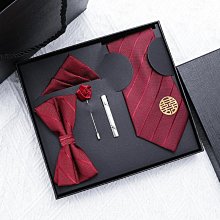 領帶結婚男暗紅褐色花紋英倫風正裝商務手打條紋新郎美式復古港風（滿599元免運） 歷史價格詳細信息
