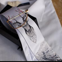 MERLIN特定款美麗骨骼系列領帶結婚主持煲呔西歐聚會PARTY禮物 歷史價格詳細信息