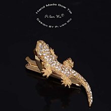 領帶夾☆↜  2017新款  吉祥獸 守護神 壁虎造型特別版領帶夾領夾，任一色款直購價290元 歷史價格詳細信息