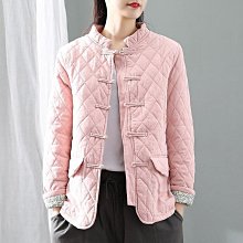 復古盤扣棉衣外套女秋冬2020短款休閒立領夾棉棉麻棉服長袖 價格比較,價格查詢,歷史價格詳細信息