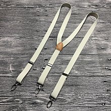 背帶 吊裤带 女成人背带男韩版三夹真皮配皮带背带Ｙ型弹力窄款吊裤带~清倉 歷史價格詳細信息