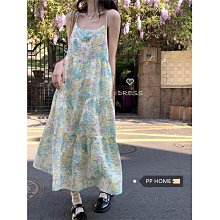 甜美風碎花連衣裙女2024夏季新款雪紡海邊度假初戀裙子泡泡袖長裙 歷史價格詳細信息