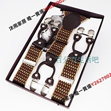背帶 绅士背带男式欧美复古风雅痞弹力交叉西裤胖人防滑吊裤带X形4夹扣~清倉 歷史價格詳細信息