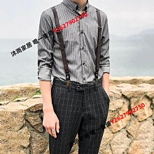 背帶 简约不交叉复古背带吊裤带男女通用 四夹窄款松紧带英伦古铜配件~清倉 歷史價格詳細信息