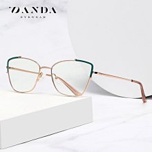 JS8615歐美跨境圓形眼鏡框女金屬雙色電鍍彈弓腿網紅風防藍光眼鏡 歷史價格詳細信息