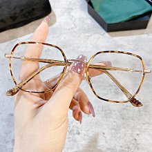 【新款】S11709多邊形大框金膠結合韓版潮流個性日系風小巧女生無度數平光 歷史價格詳細信息
