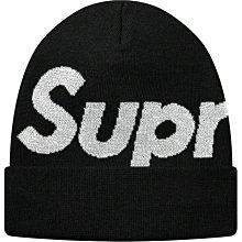 【AYW】SUPREME 19FW BIG LOGO BEANIE 毛帽 刺繡 針織 反摺 基本 灰色款 歷史價格詳細信息