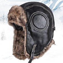 冬季騎車帽子PU皮雷鋒帽加絨男女防寒棉帽子東北加厚保暖防風帽 歷史價格詳細信息