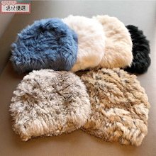真兔毛絨帽子女秋冬加厚保暖護耳針織帽大頭圍毛線帽顯臉小漁夫帽 歷史價格詳細信息