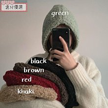小眾少女感學生冬保暖羔羊毛抽繩小紅帽護耳帽女保暖帽子 歷史價格詳細信息