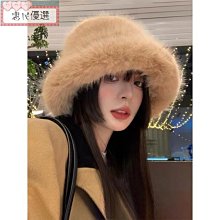 仿皮草帽子漁夫帽冬季韓版女士2023新款顯臉小護耳盆帽毛絨保暖 歷史價格詳細信息