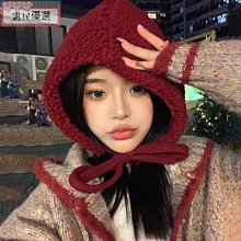 【惠民優選】可愛熊針織小圍巾 女秋冬韓版百搭 懶人穿孔交叉耳朵巾 加厚保暖圍脖 歷史價格詳細信息