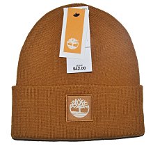 Timberland 針織毛帽 橘/白 男女適合 輕質 保暖 皮革LOGO T101552C 662 歷史價格詳細信息