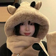 毛絨帽子圍巾手套學生卡通帽長耳怪子道具帽時尚保暖兔子套頭帽 歷史價格詳細信息
